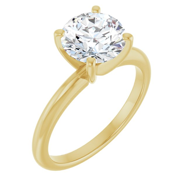 Round Lab-Grown Diamond Engagement Ring